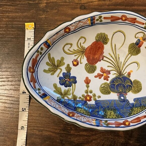 Garofano Blue Carnation Small Plate Made in Faenza
Italy - Hand Painted - Picture 5 of 7